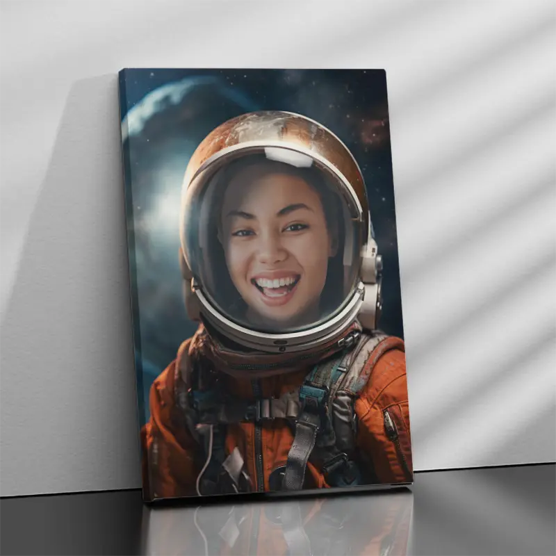 Personalisierte Leinwand Der Astronaut - Erwachsenenporträt 3