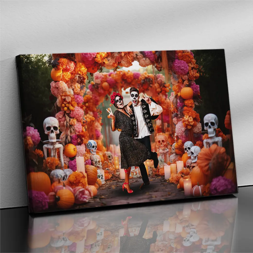 Personalisierte Leinwand Tag der Toten 4