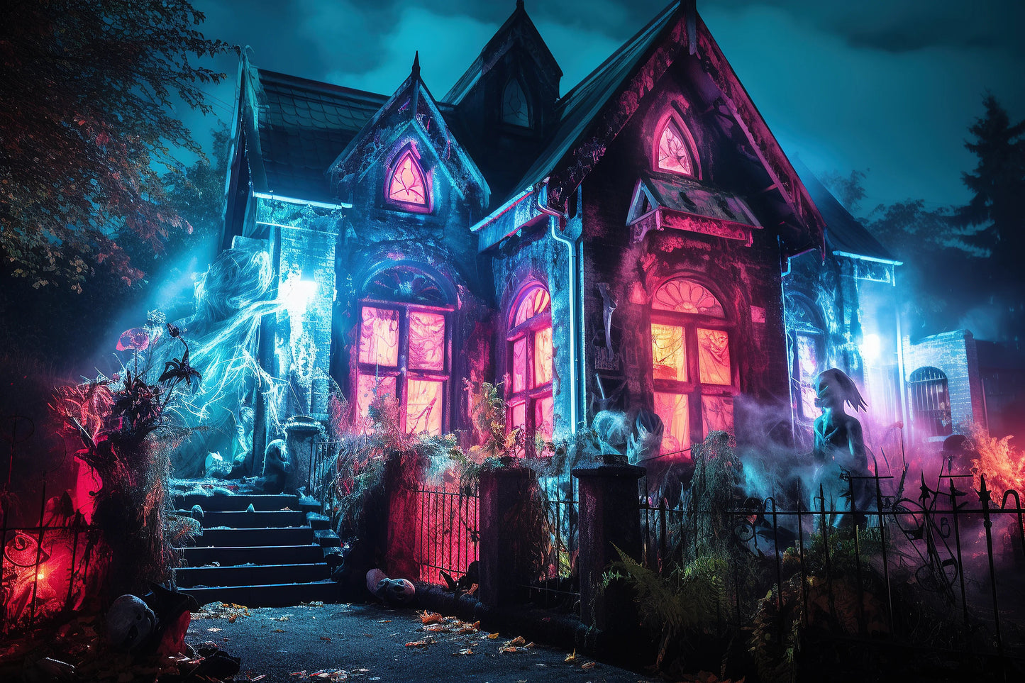 Personalisierte Leinwand Spukhaus 3