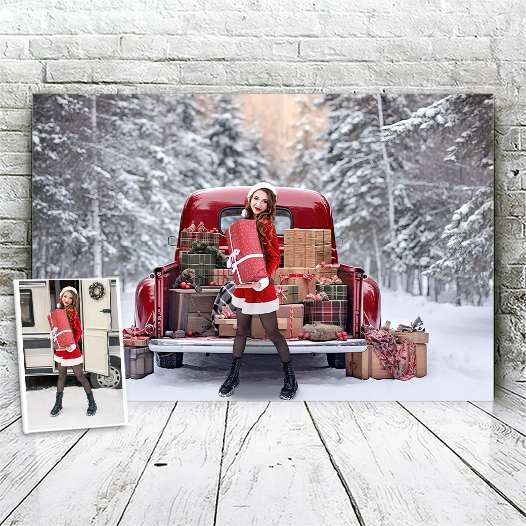Personalisierte Leinwand Weihnachtsgeschenk-Truck 2