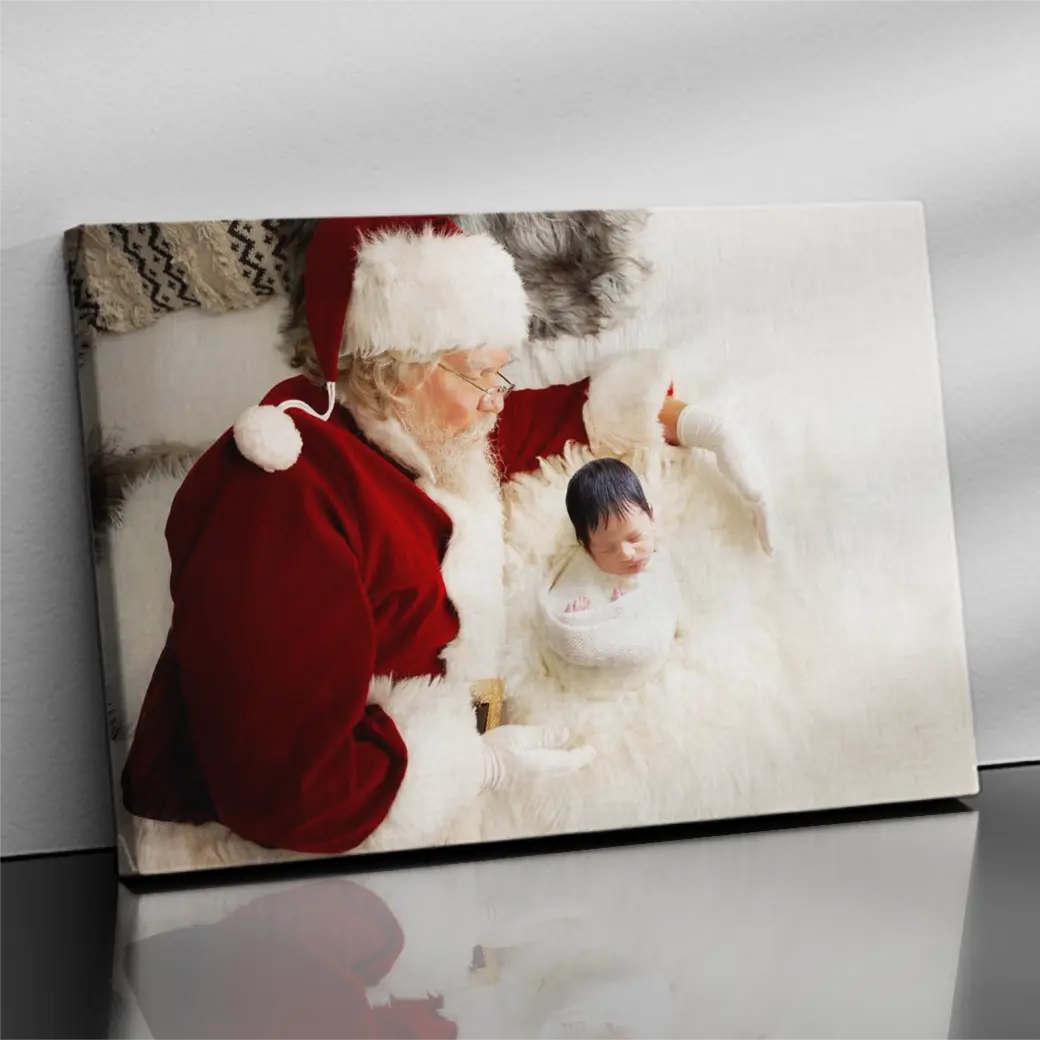 Personalisierte Leinwand Weihnachts-Baby 1