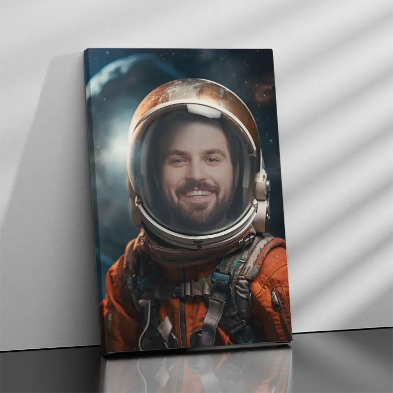 Personalisierte Leinwand Der Astronaut - Erwachsenenporträt 4