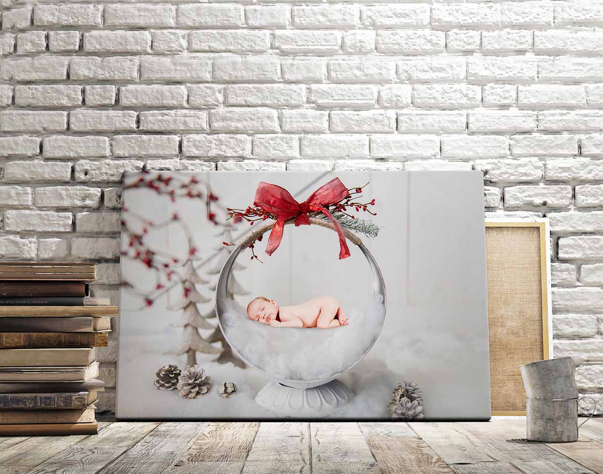 Personalisierte Leinwand Ferien-Babynest 3