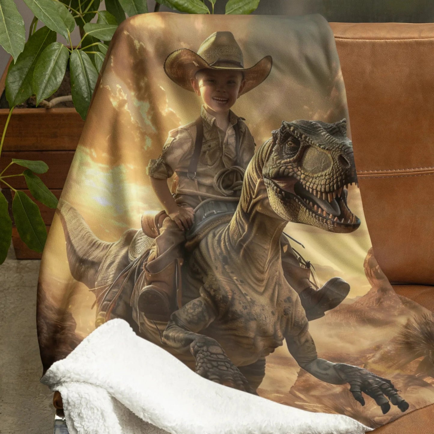 Reiten auf dem Dinosaurier 2