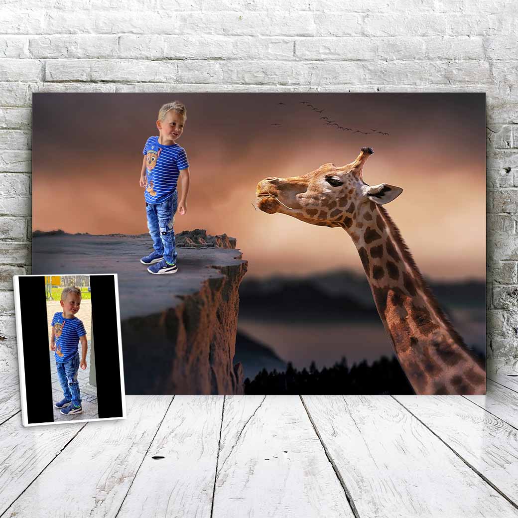 Fressende Giraffe