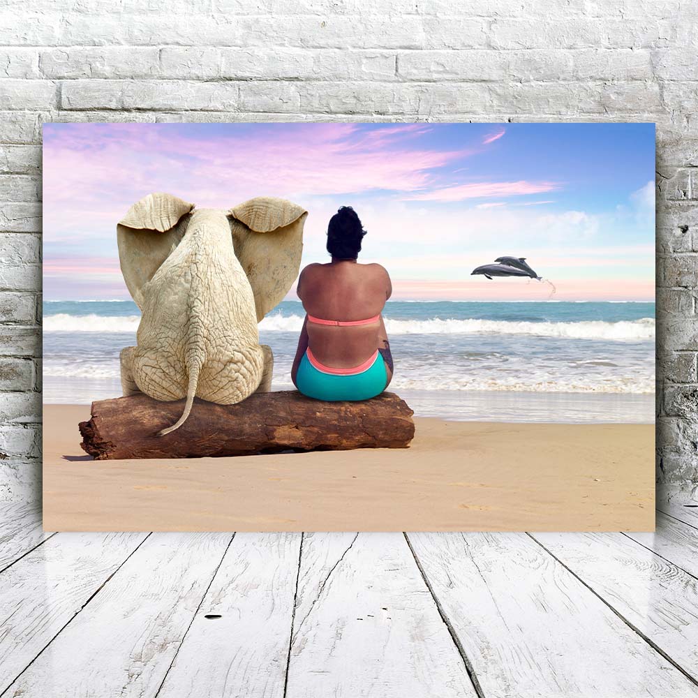 Elefant am Strand