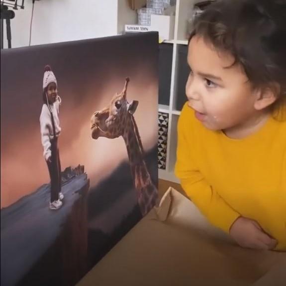 Fressende Giraffe