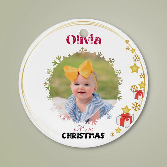 Weihnachtsanhänger Babys erstes Weihnachten – Keramik