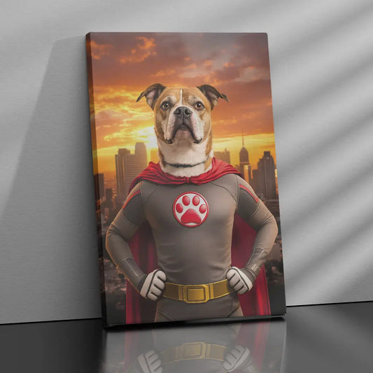 Personalisierte Leinwand Heldenhund - Haustierporträt 1
