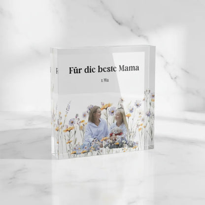 Foto auf Acrylblock | Zwischen den Blumen