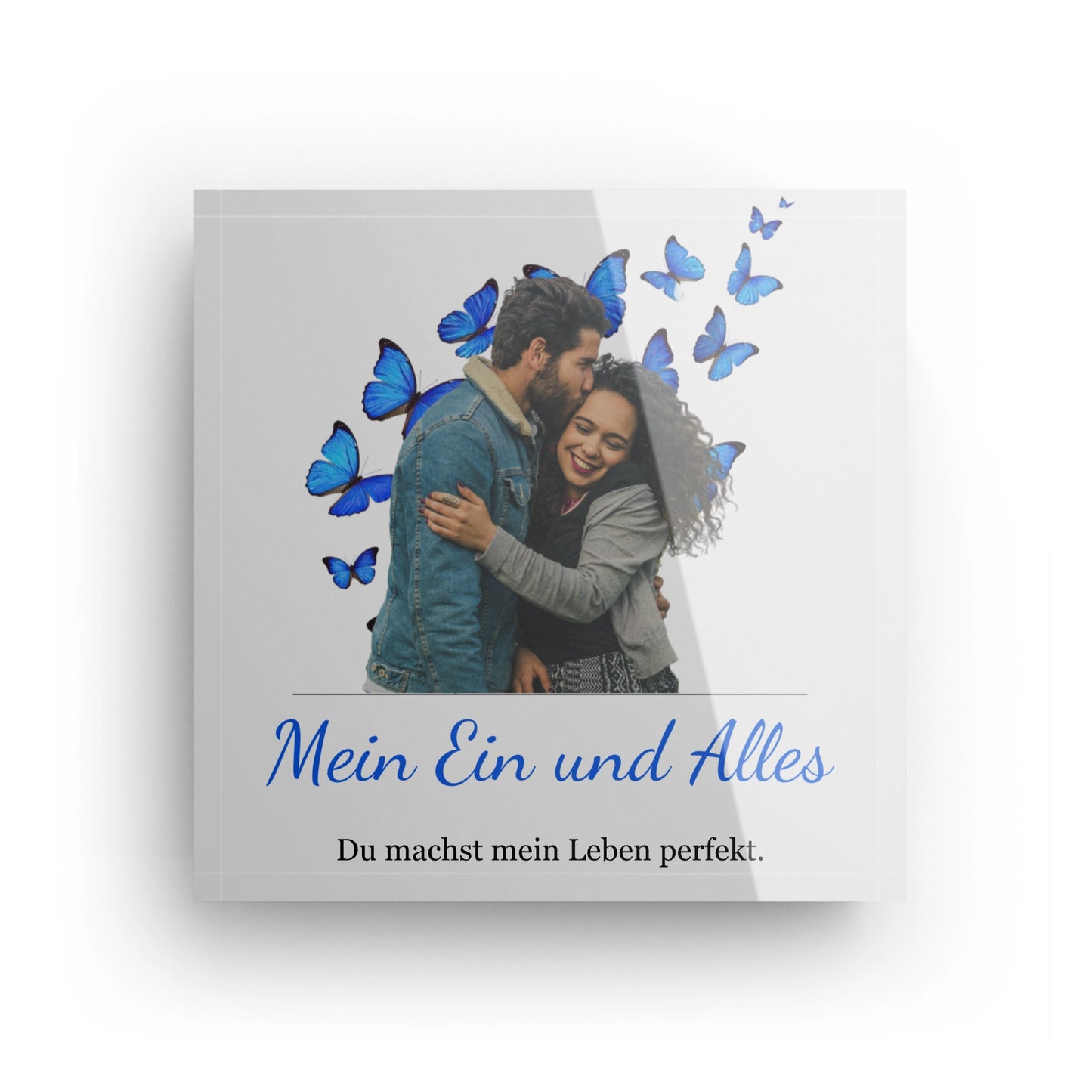 Foto auf Acrylblock 10×10 cm | Mit eigenem Text