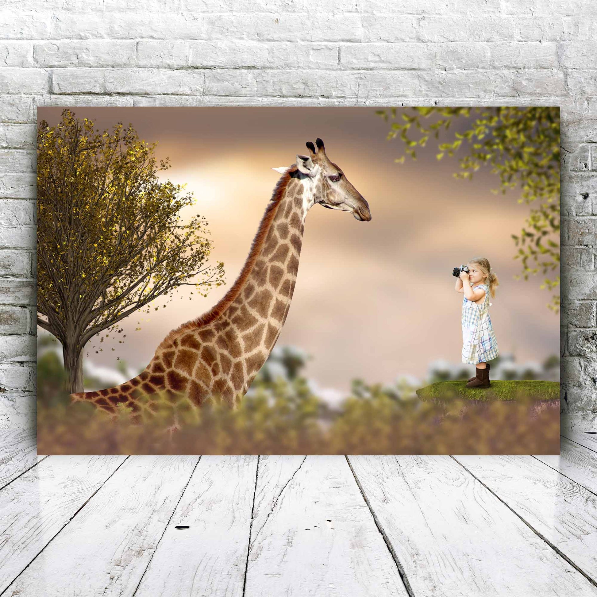 Lieve giraffe - Unieke Foto