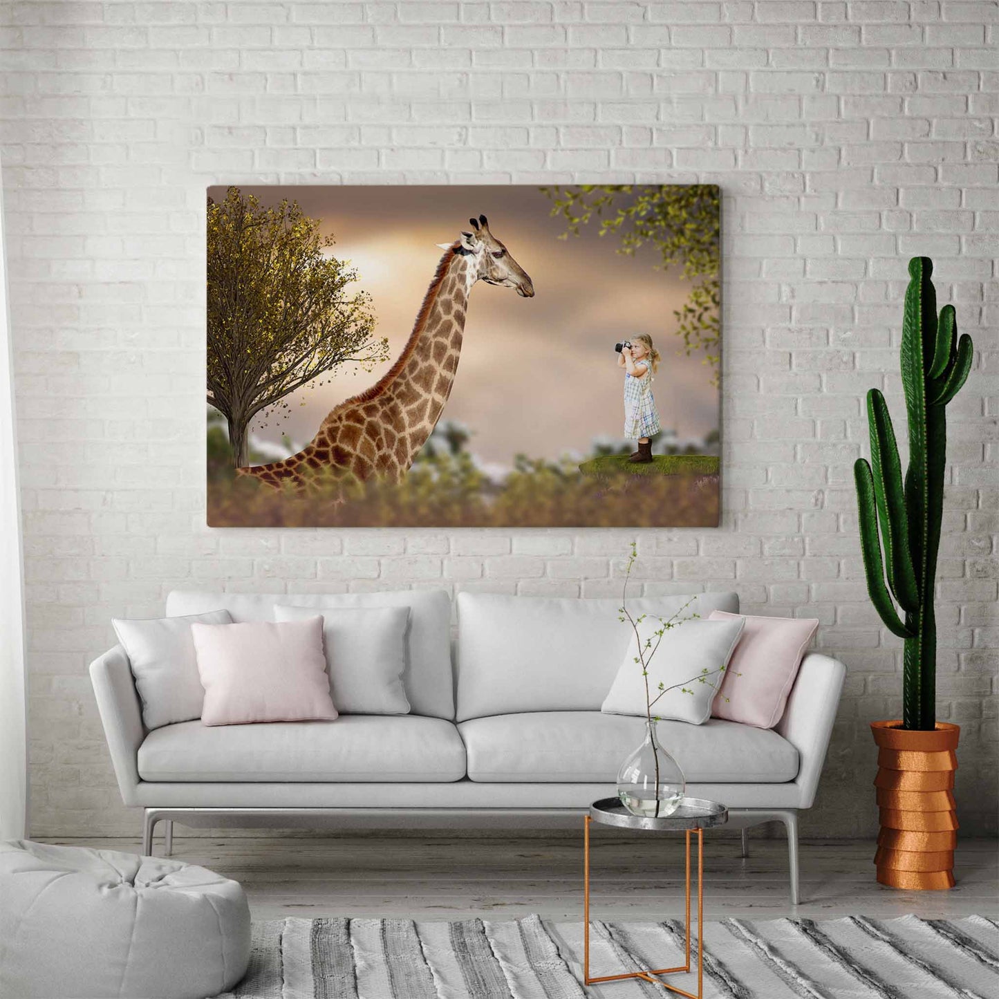 Lieve giraffe - Unieke Foto